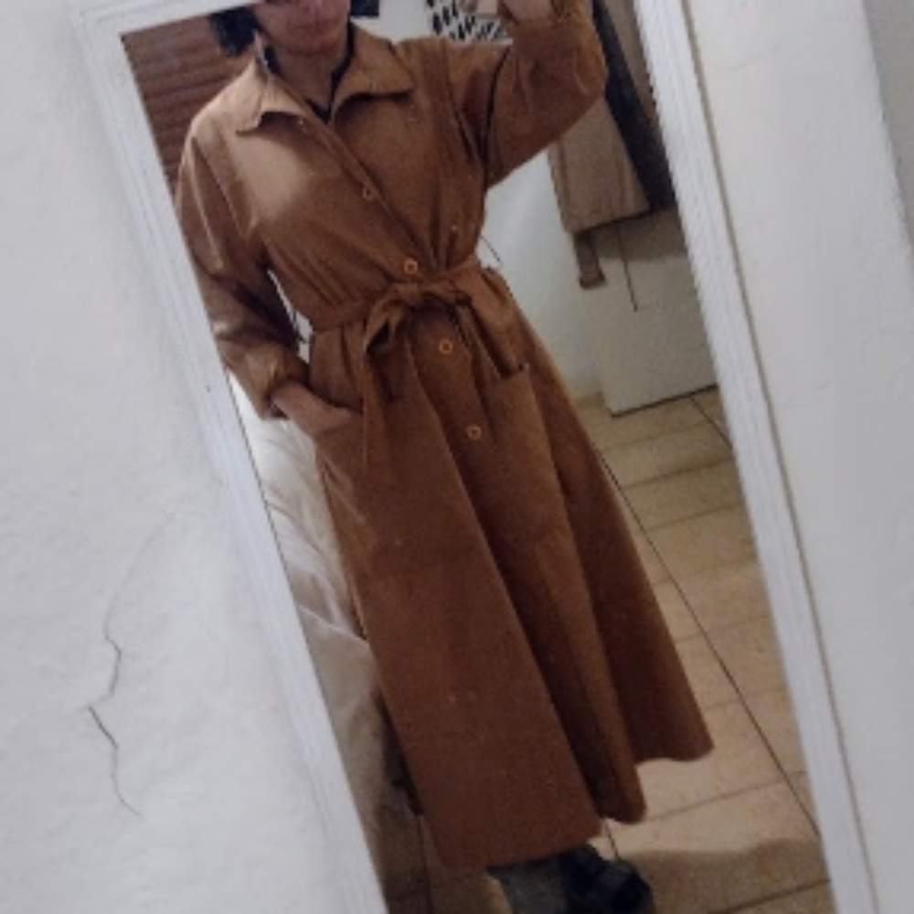 46" Maxi Length Trench Coat - Picture 4 of 4